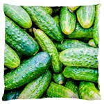 Pile Of Green Cucumbers Large Cushion Case (Two Sides) Front