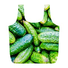 Pile Of Green Cucumbers Full Print Recycle Bag (l) by FunnyCow