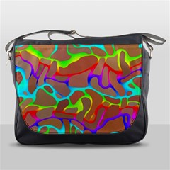 Colorful Wavy Shapes                                            Messenger Bag by LalyLauraFLM