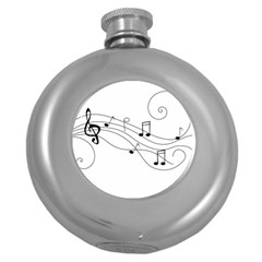 Music Partition Round Hip Flask (5 Oz) by alllovelyideas