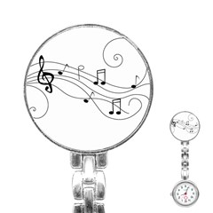 Music Partition Stainless Steel Nurses Watch by alllovelyideas