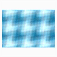 Oktoberfest Bavarian Blue Houndstooth Check Large Glasses Cloth by PodArtist