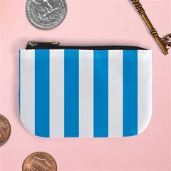 Oktoberfest Bavarian Blue And White Large Cabana Stripes Mini Coin Purse by PodArtist