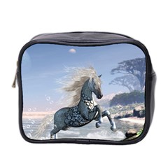 Wonderful Wild Fantasy Horse On The Beach Mini Toiletries Bag (two Sides) by FantasyWorld7