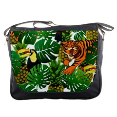 Tropical Pelican Tiger Jungle Messenger Bag by snowwhitegirl