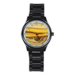 Sand Man Stainless Steel Round Watch by WILLBIRDWELL