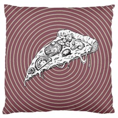 Pop Art Pizza Large Cushion Case (one Side) by Valentinaart