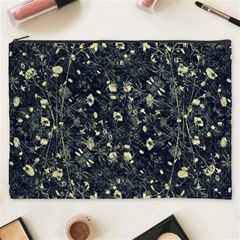 Dark Floral Collage Pattern Cosmetic Bag (xxxl) by dflcprints