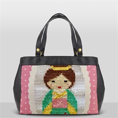 Cross Stitch Kimono Oversize Office Handbag (2 Sides) by DeneWestUK