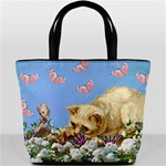 Cat And Butterflies Bucket Bag Front