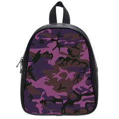 Camouflage Violet School Bag (small) by snowwhitegirl