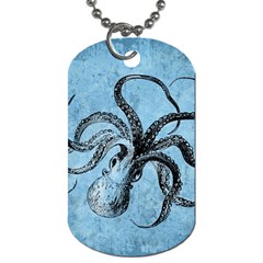 Vintage Octopus  Dog Tag (one Side) by Valentinaart