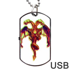 Demon Dog Tag Usb Flash (one Side) by ShamanSociety