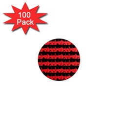 Donated Kidney Pink And Black Halloween Nightmare Stripes  1  Mini Magnets (100 Pack)  by PodArtist