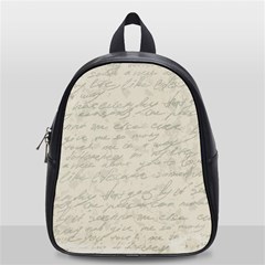 Handwritten Letter 2 School Bag (small) by vintage2030