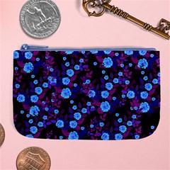 Purple Blue  Roses Large Coin Purse by snowwhitegirl