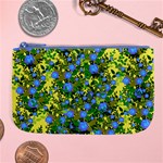 Blue Luminescent Roses Yellow Large Coin Purse Front