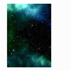 Galaxy Sky Blue Green Small Garden Flag (two Sides) by snowwhitegirl