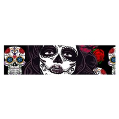 Mexican Skull Lady Satin Scarf (oblong) by snowwhitegirl