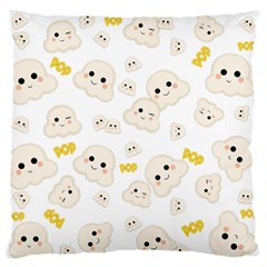 Cute Kawaii Popcorn Pattern Standard Flano Cushion Case (one Side) by Valentinaart