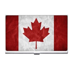 Canada Grunge Flag Business Card Holder by Valentinaart