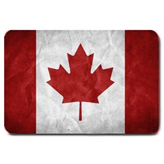 Canada Grunge Flag Large Doormat  by Valentinaart