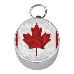 Canada Grunge Flag Mini Silver Compasses by Valentinaart