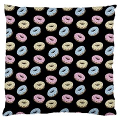 Donuts Pattern Large Flano Cushion Case (one Side) by Valentinaart