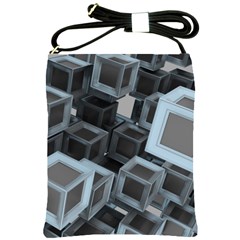 3d Cube Fantasy Square Shape Shoulder Sling Bag by Simbadda