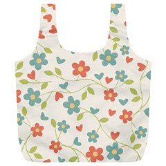 Flowers Pattern Full Print Recycle Bag (xl) by Hansue