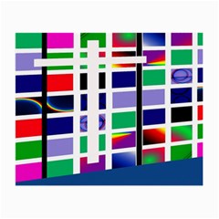 Color Graffiti Pattern Geometric Small Glasses Cloth (2-side) by Nexatart