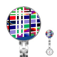 Color Graffiti Pattern Geometric Stainless Steel Nurses Watch by Nexatart