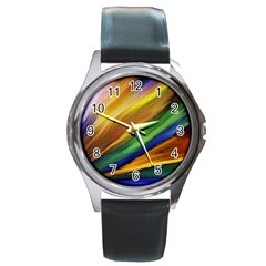 Graffiti Painting Pattern Abstract Round Metal Watch by Nexatart