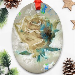 Rose Flower Petal Love Romance Oval Ornament (two Sides) by Sapixe