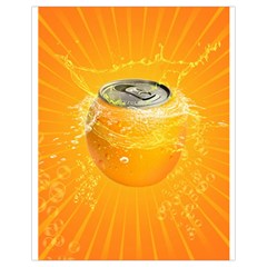 Orange Drink Splash Poster Drawstring Bag (small) by Sapixe