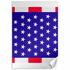 Day Independence July Background Canvas 12  X 18  by Sapixe