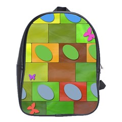 Easter Egg Happy Easter Colorful School Bag (xl) by Sapixe