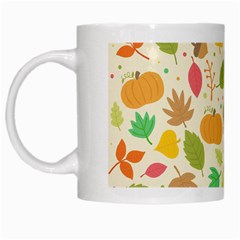 Thanksgiving Pattern White Mugs by Valentinaart