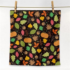 Thanksgiving Pattern Face Towel by Valentinaart