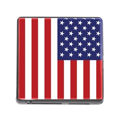 Us Flag Stars And Stripes Maga Memory Card Reader (square 5 Slot) by snek