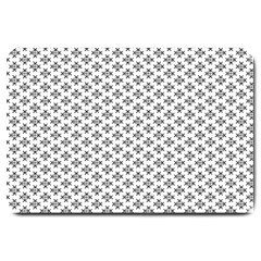 Logo Kek Pattern Black And White Kekistan White Background Large Doormat  by snek