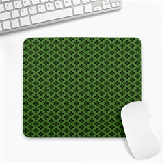 Logo Kek Pattern Black And Kekistan Green Background Large Mousepad by snek