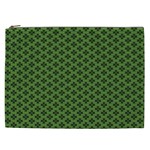 Logo Kek Pattern Black and Kekistan green background Cosmetic Bag (XXL) Front