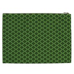 Logo Kek Pattern Black and Kekistan green background Cosmetic Bag (XXL) Back