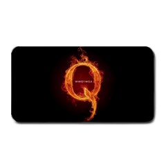 Qanon Letter Q Fire Effect Wwgowga Wwg1wga Medium Bar Mats by snek