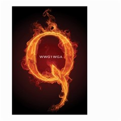 Qanon Letter Q Fire Effect Wwgowga Wwg1wga Small Garden Flag (two Sides) by snek