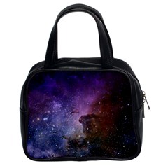 Carina Nebula Ngc 3372 The Grand Nebula Pink Purple And Blue With Shiny Stars Astronomy Classic Handbag (two Sides) by genx