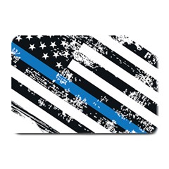 Usa Flag The Thin Blue Line I Back The Blue Usa Flag Grunge On White Background Plate Mats by snek