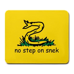 No Step On Snek Gadsden Flag Meme Parody Large Mousepads by snek