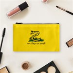 No Step On Snek Gadsden Flag Meme Parody Cosmetic Bag (Small) Front